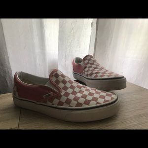 Checkered Slip-on Vans Rose Mens 8